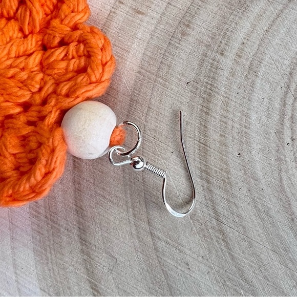 Crochet Beaded Fall Earrings - Picture 5 of 8
